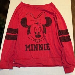 Disney Parks Minnie Mouse Soft Spirit Style Long Sleeved Top Size L